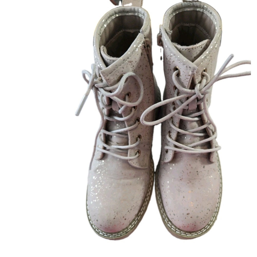 Mia Girls Boots 3M Tan Gold Flakes Tye Up